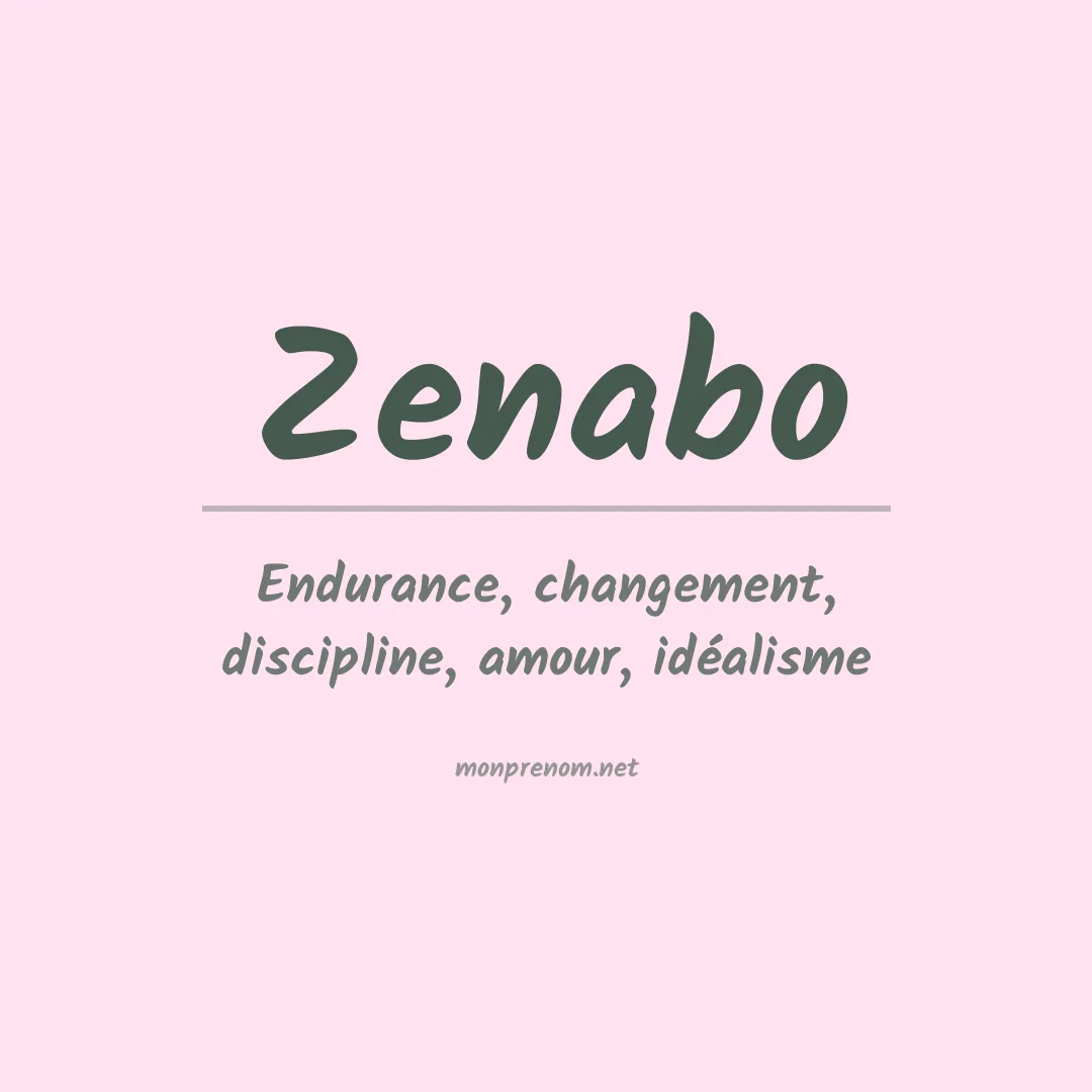 Signification du prénom Zenabo