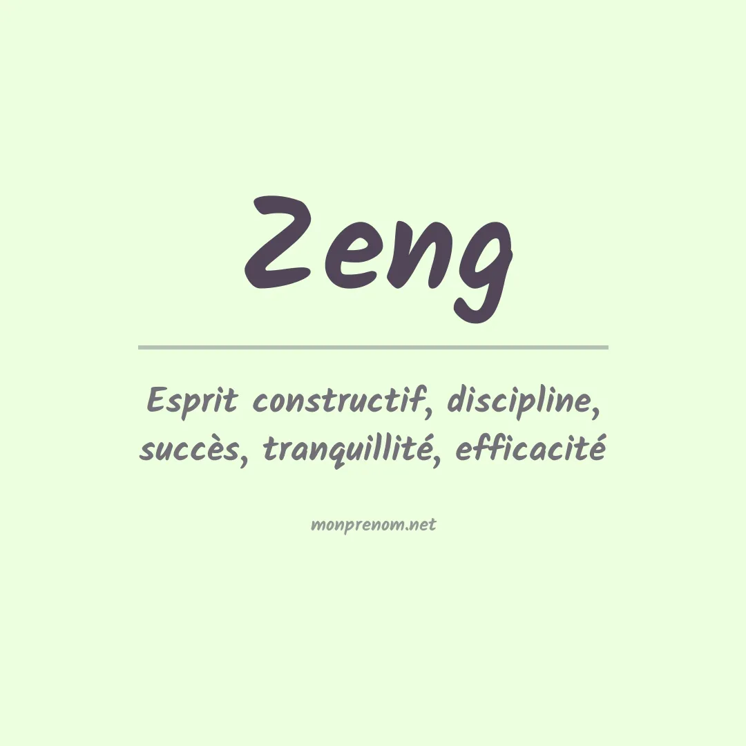 Prénom Zeng