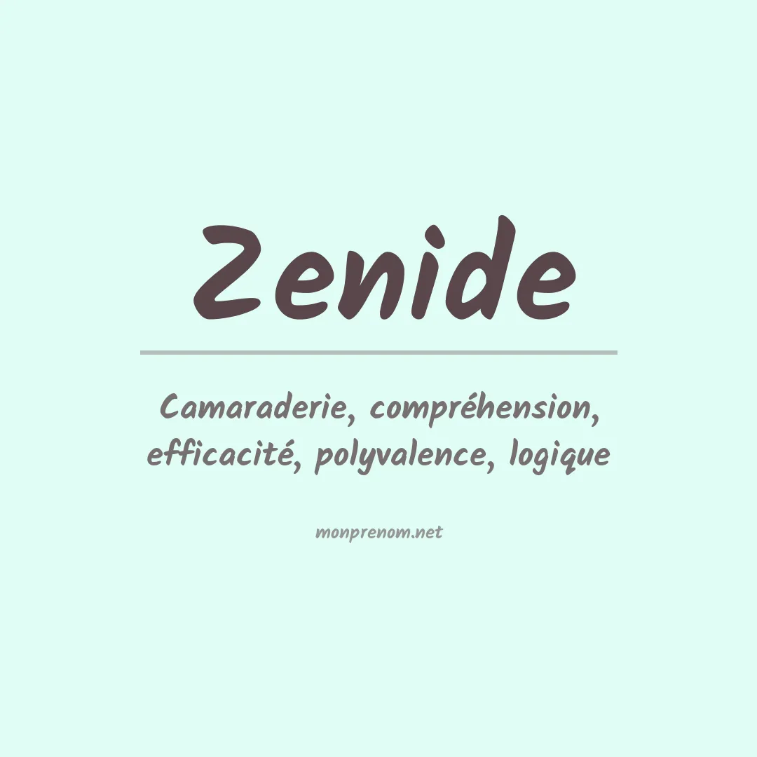 Signification du prénom Zenide