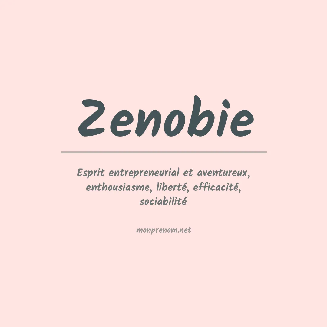 Signification du prénom Zenobie