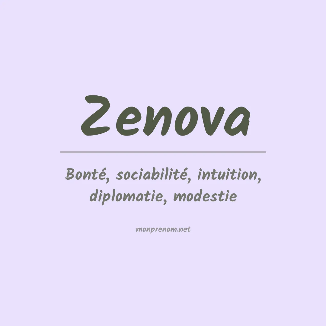 Signification du prénom Zenova