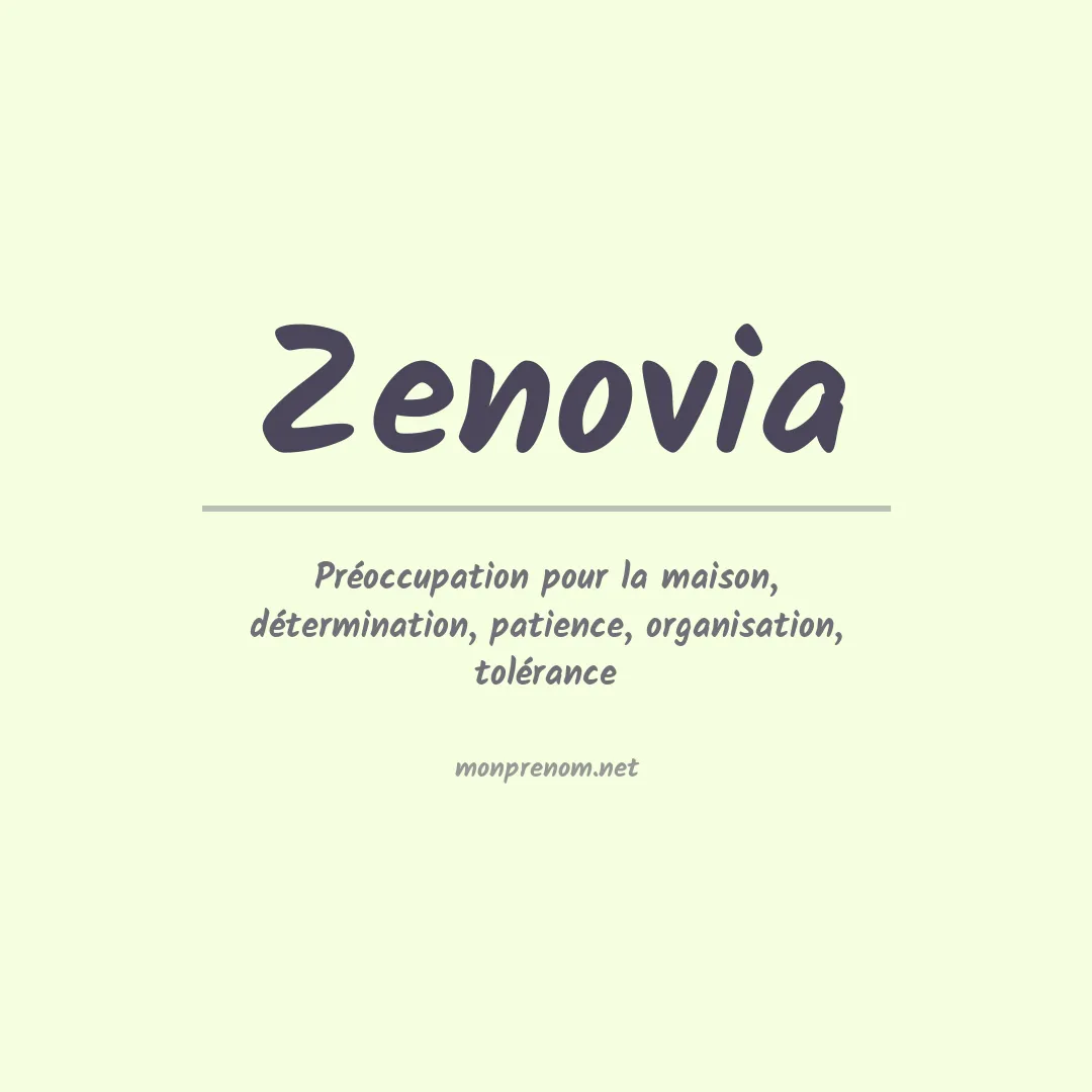 Prénom Zenovia