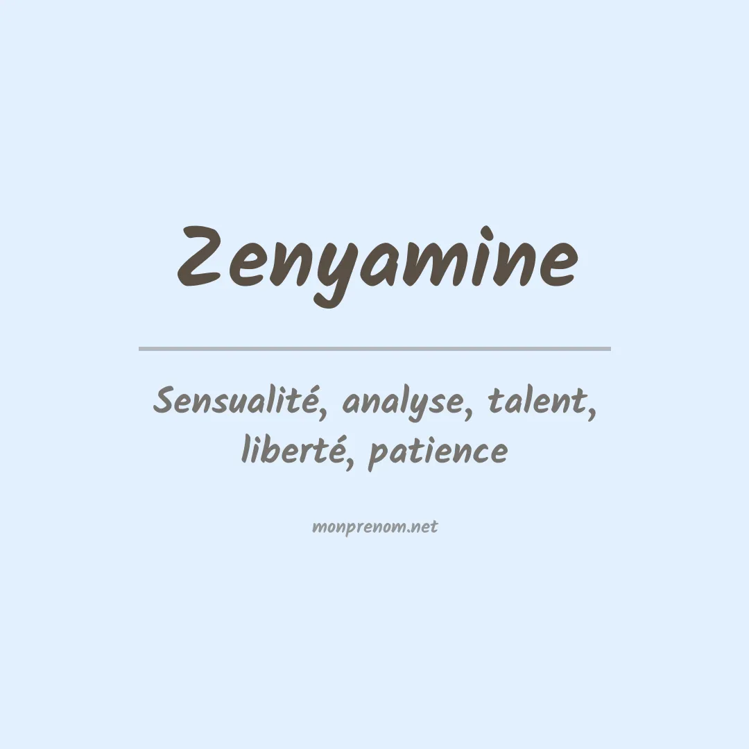 Prénom Zenyamine