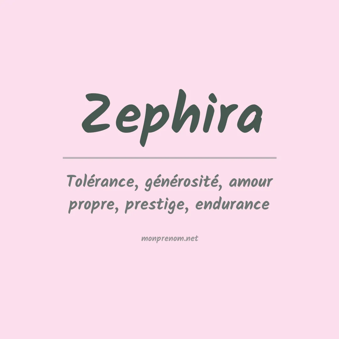 Signification du prénom Zephira