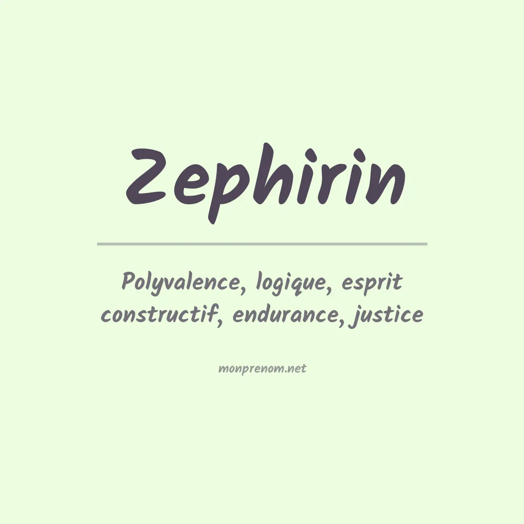 Signification du prénom Zephirin