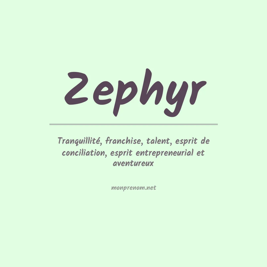 Prénom Zephyr