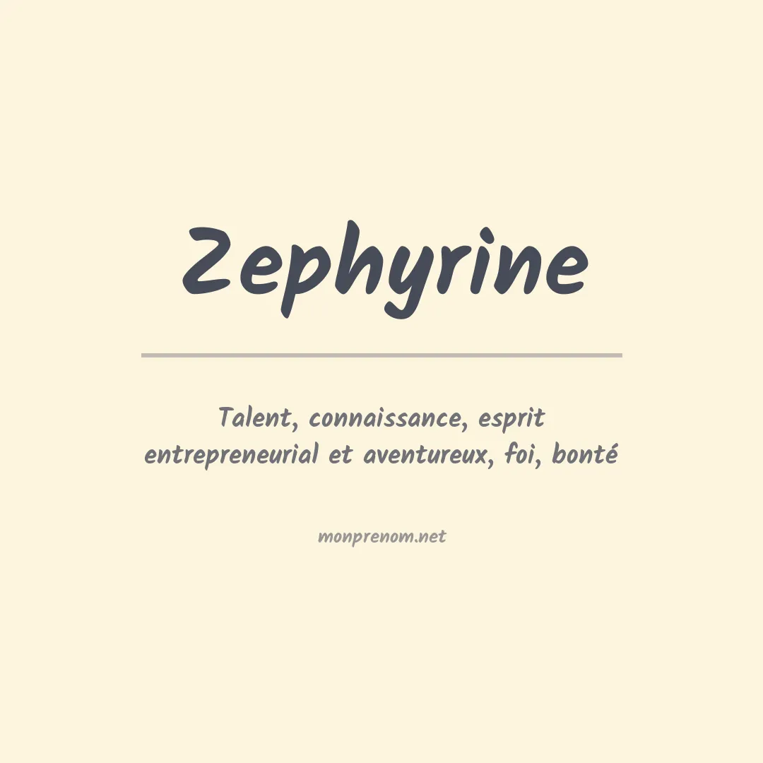 Signification du prénom Zephyrine