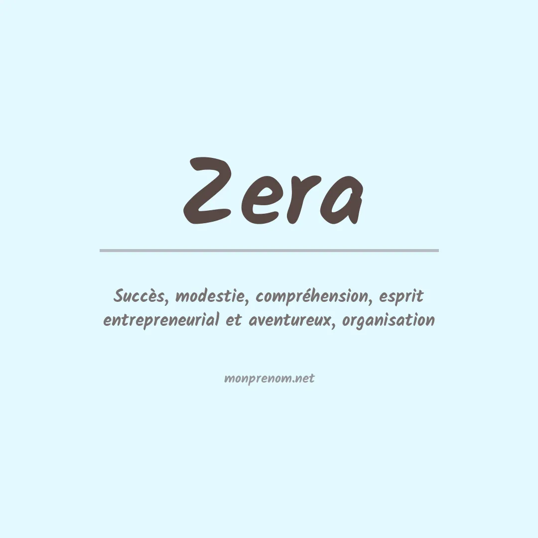 Prénom Zera