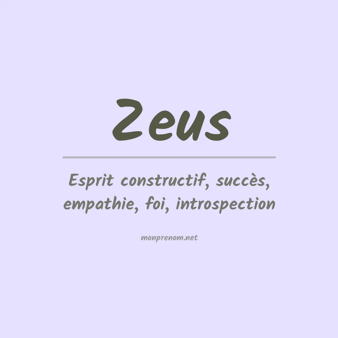 Prénom Zeus