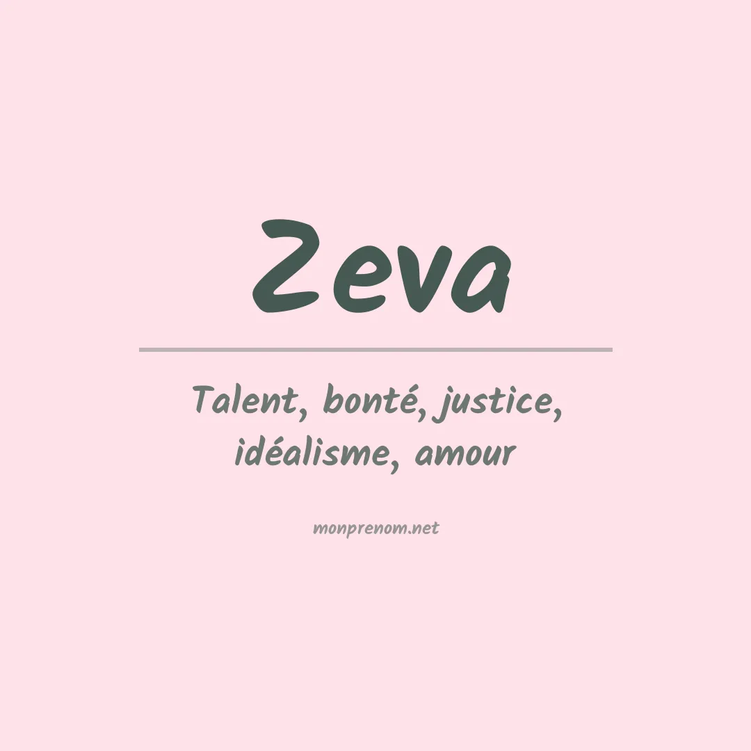 Signification du prénom Zeva