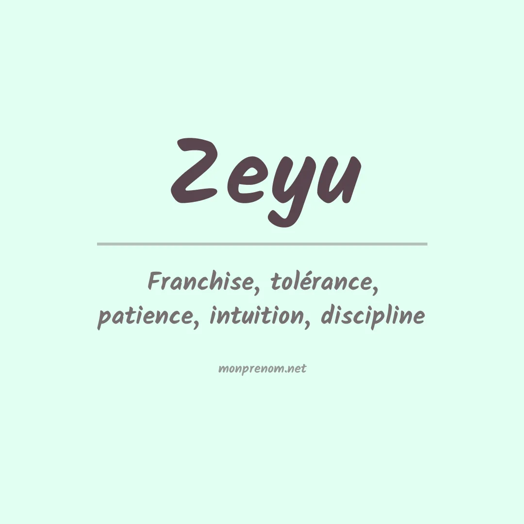 Prénom Zeyu