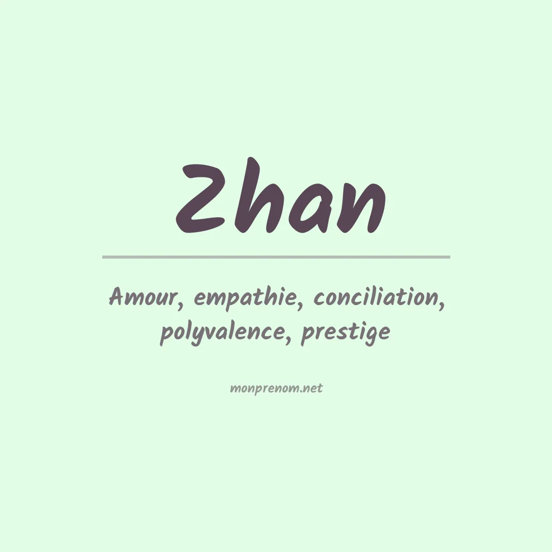 Prénom Zhan