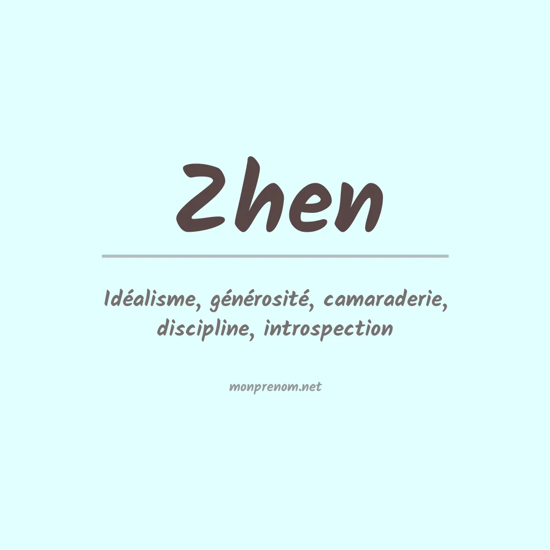 Prénom Zhen