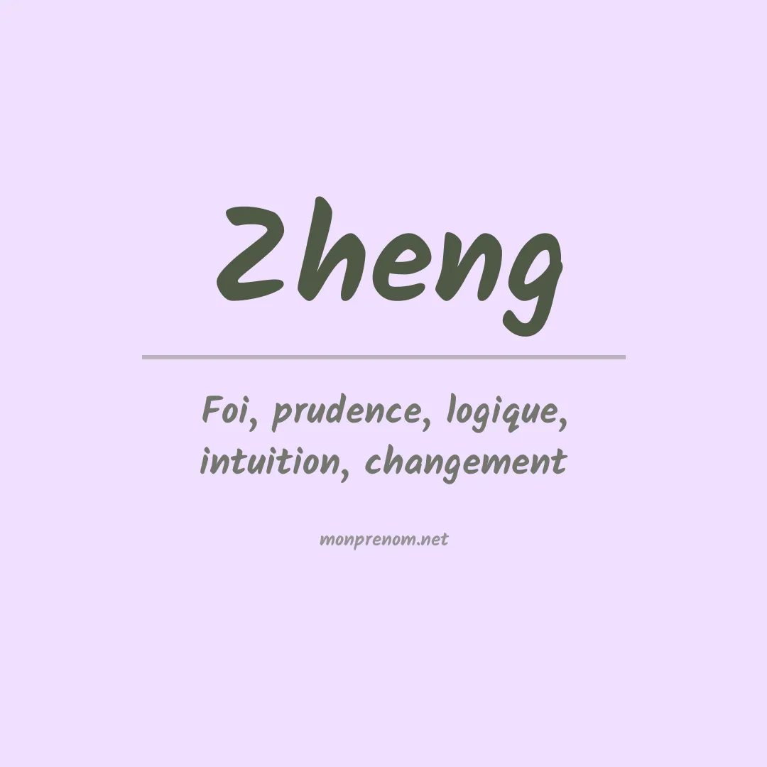 Prénom Zheng