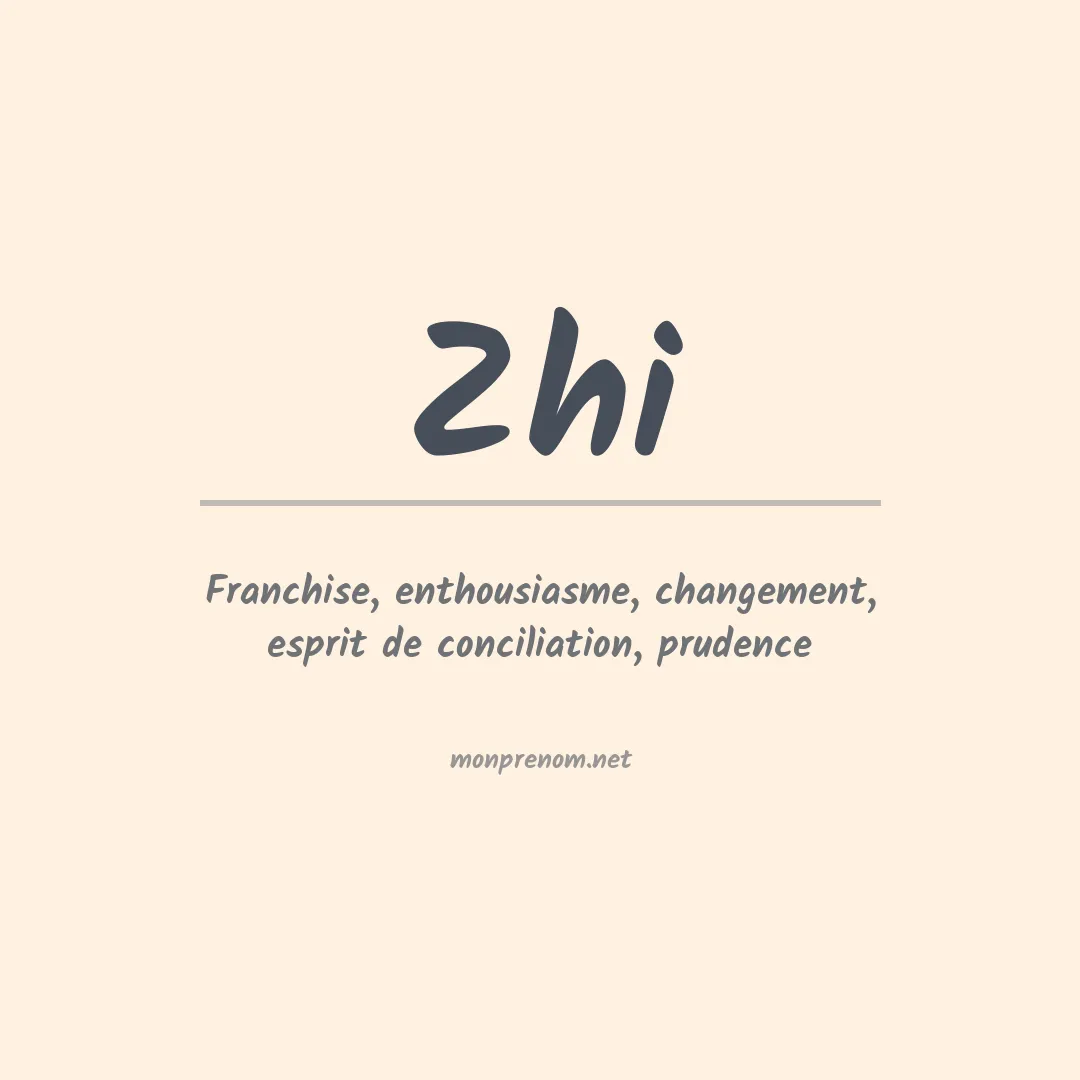 Prénom Zhi