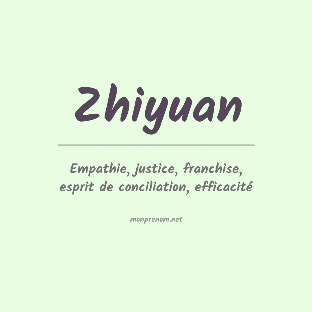 Prénom Zhiyuan
