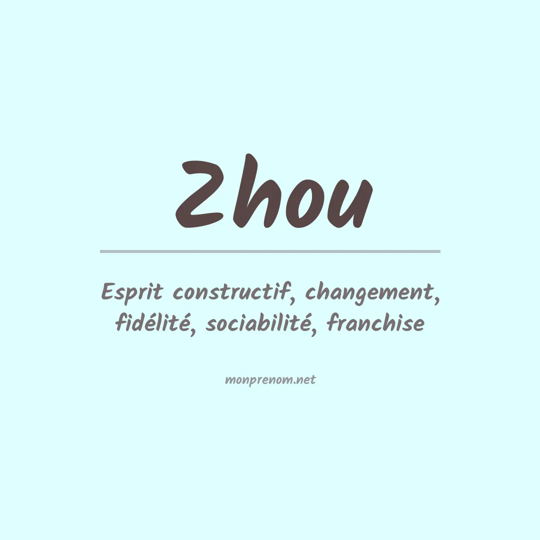 Prénom Zhou