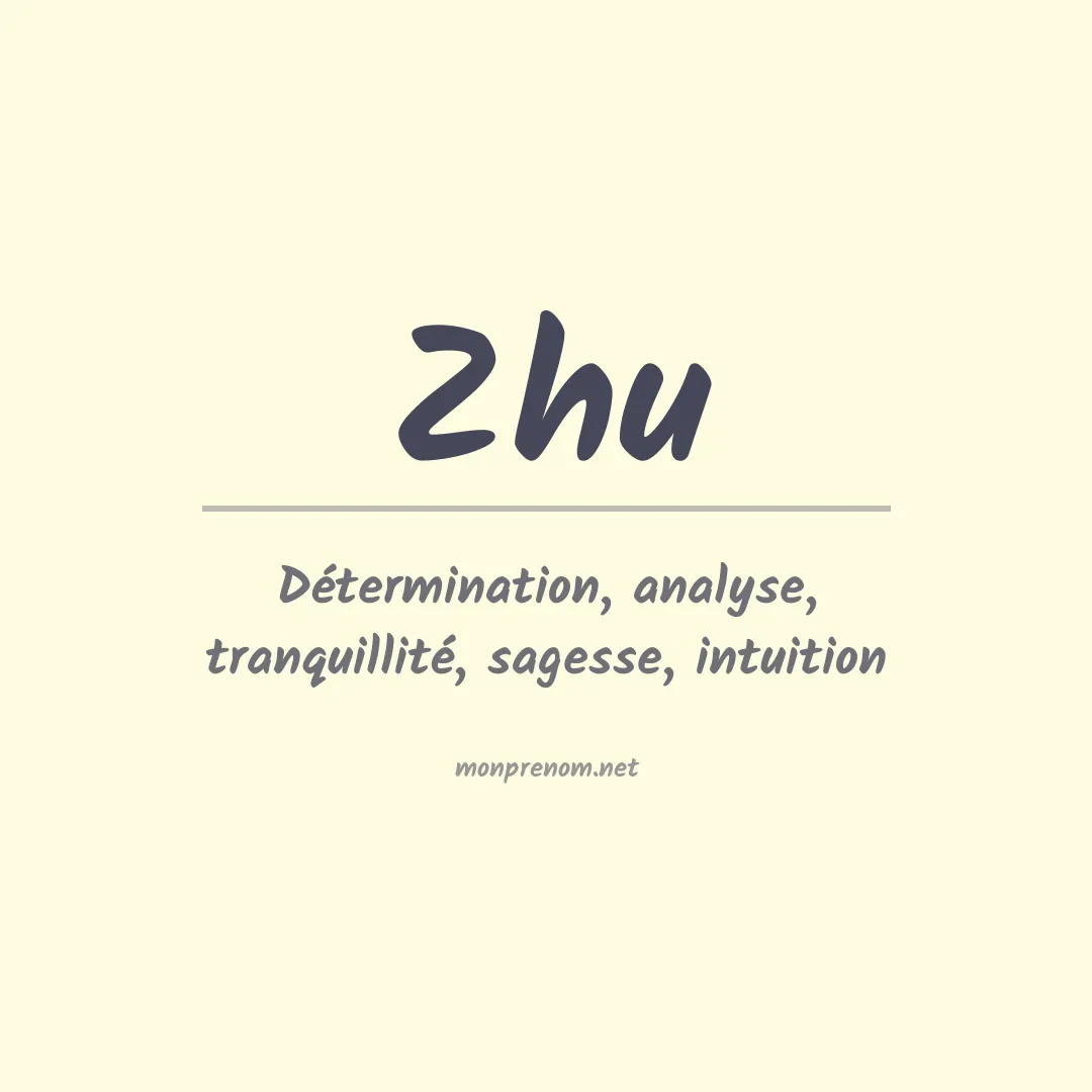 Prénom Zhu