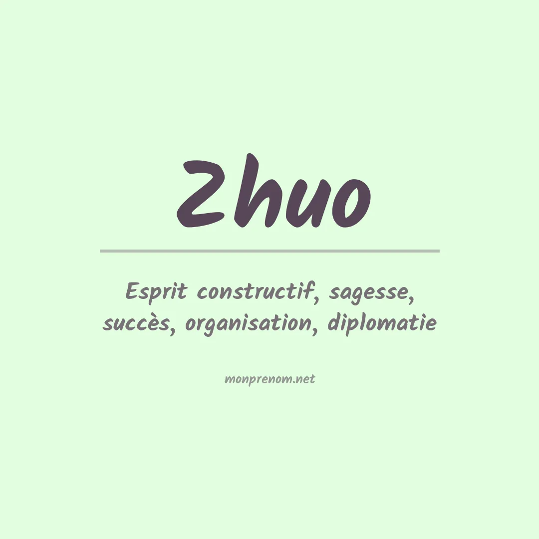 Prénom Zhuo