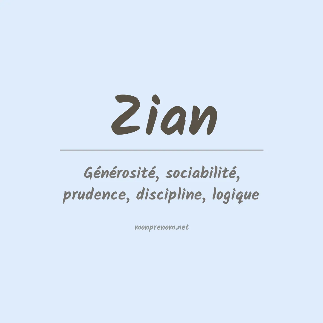 Prénom Zian