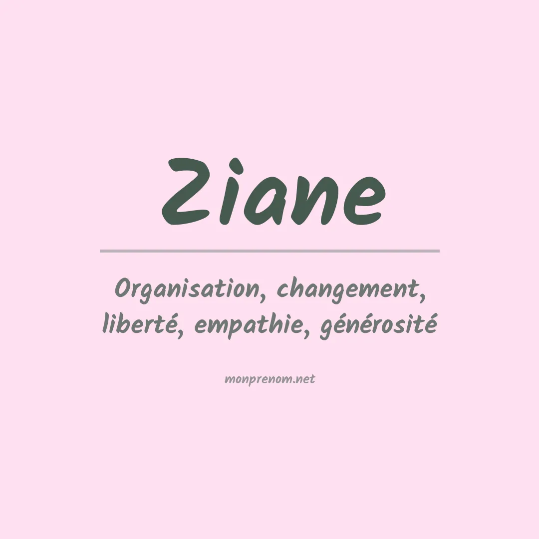 Prénom Ziane