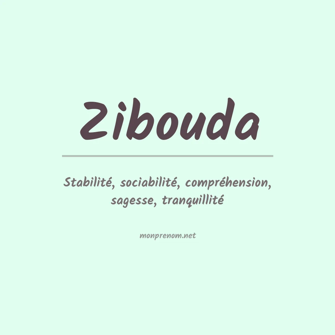 Prénom Zibouda