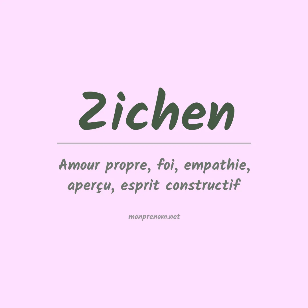 Signification du prénom Zichen