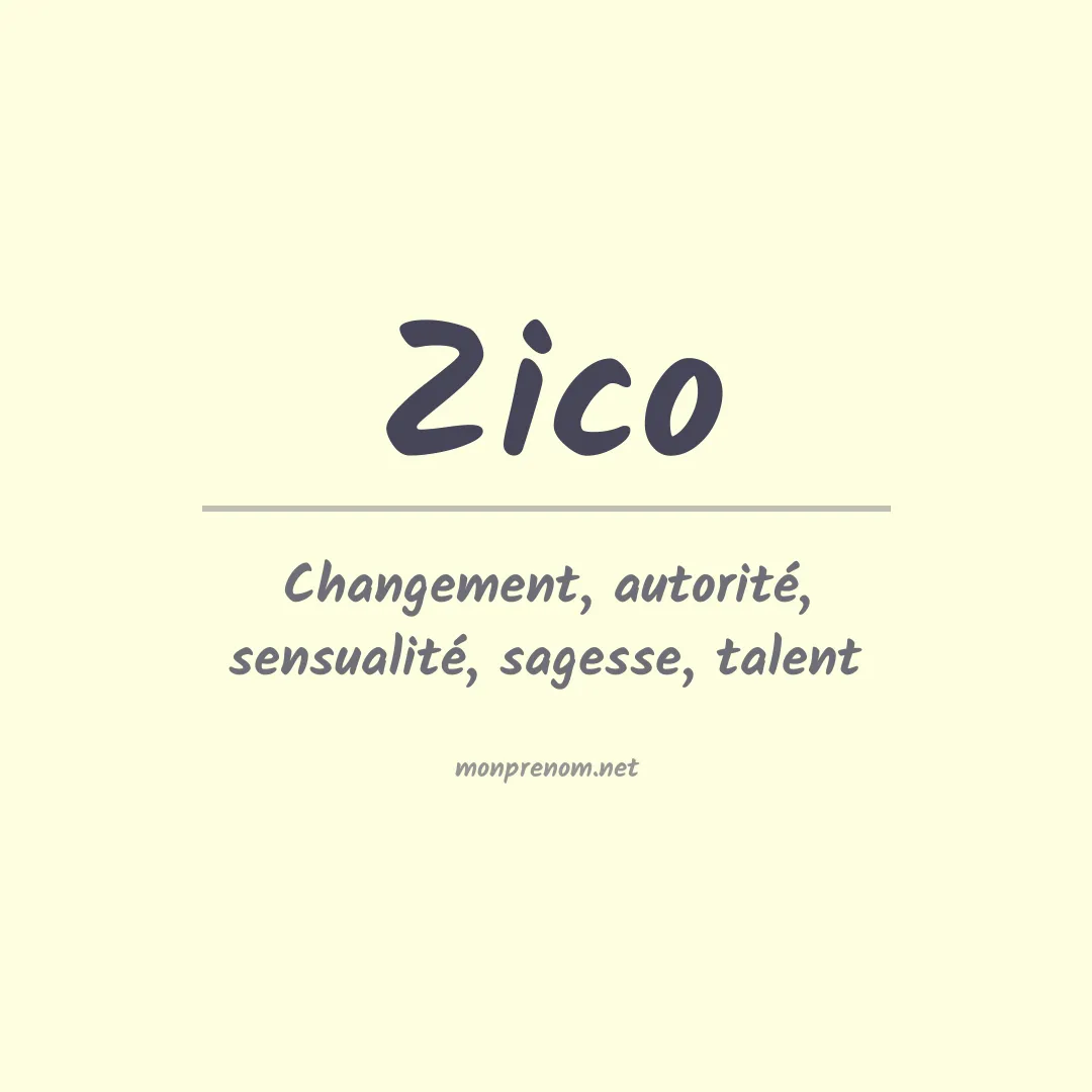 Prénom Zico