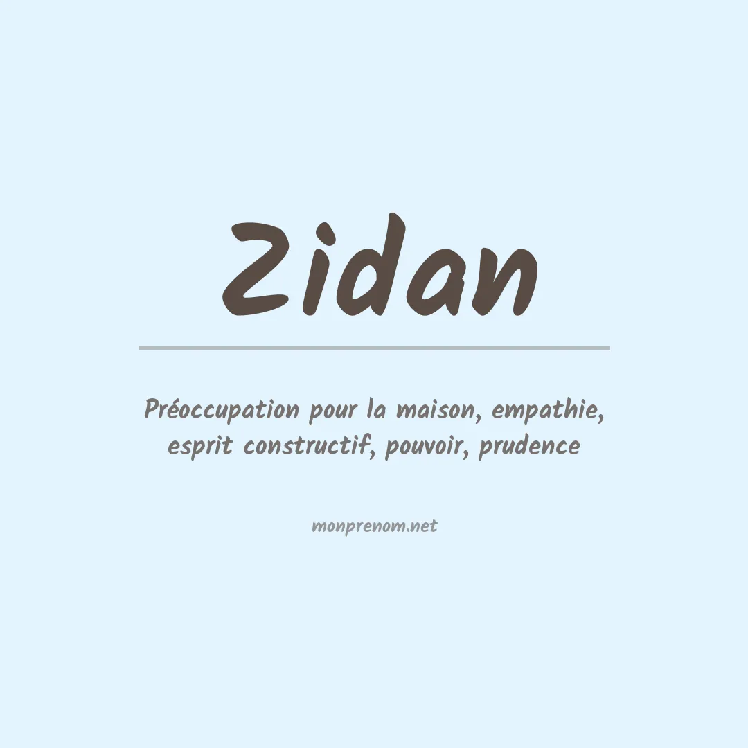 Signification du prénom Zidan