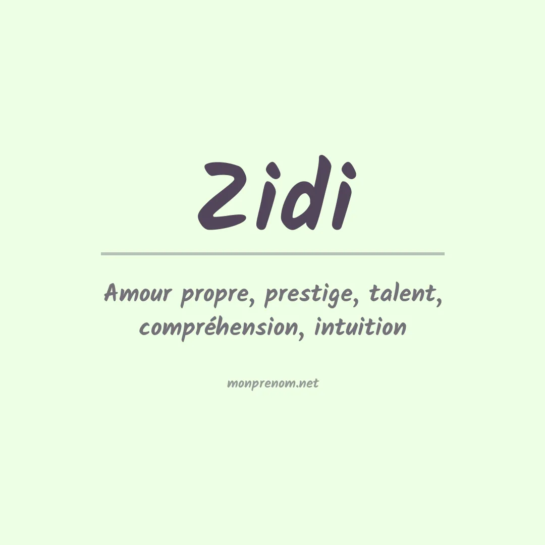 Signification du prénom Zidi