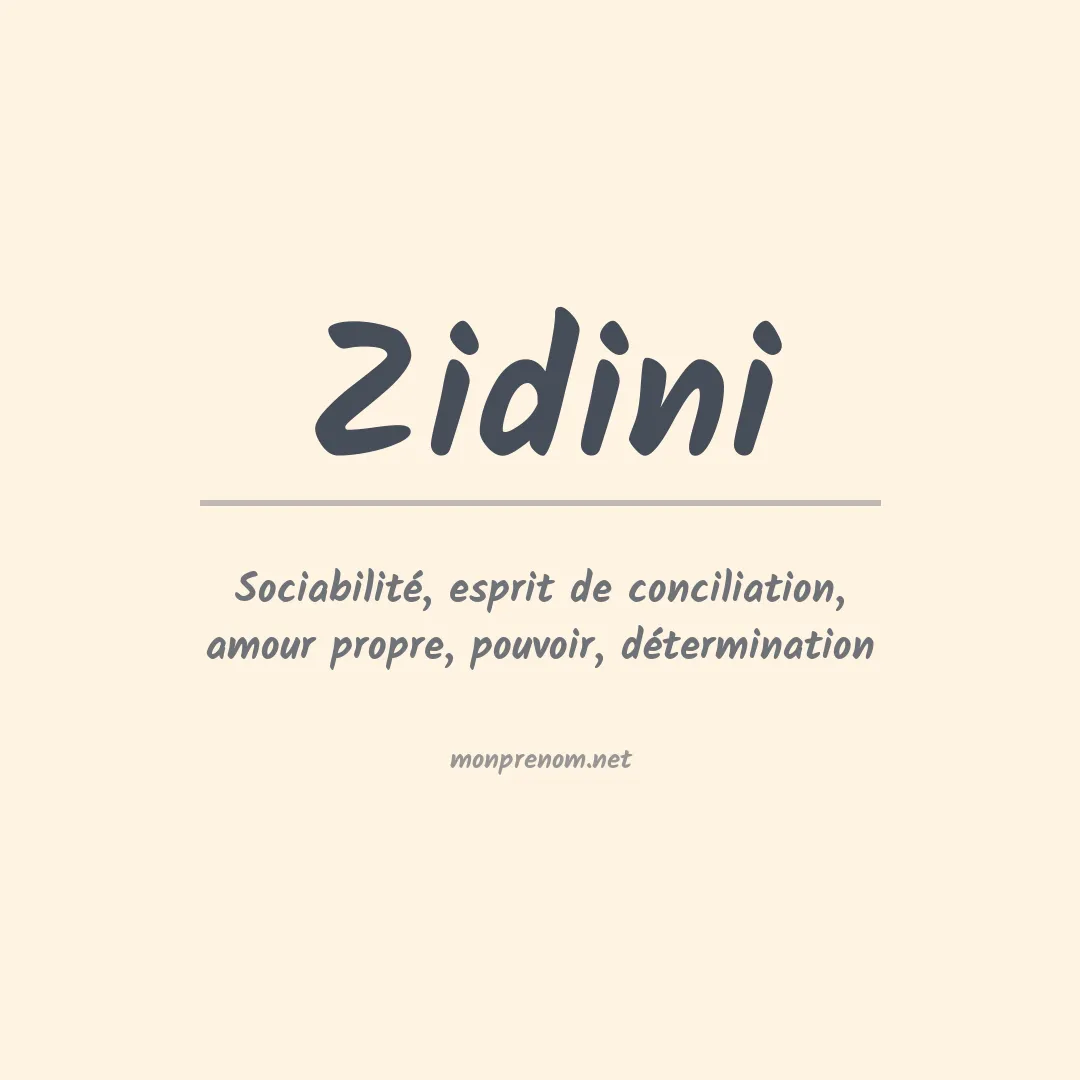 Signification du prénom Zidini