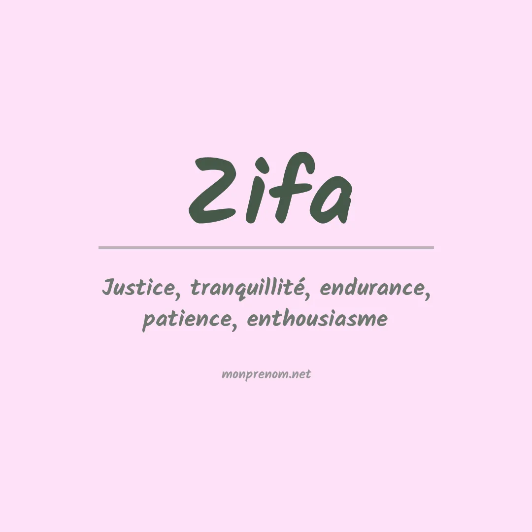 Signification du prénom Zifa