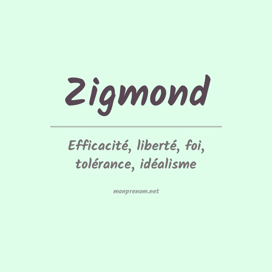 Prénom Zigmond