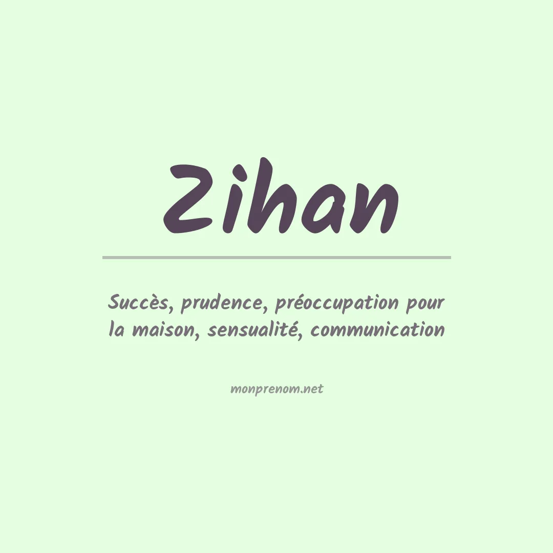 Prénom Zihan