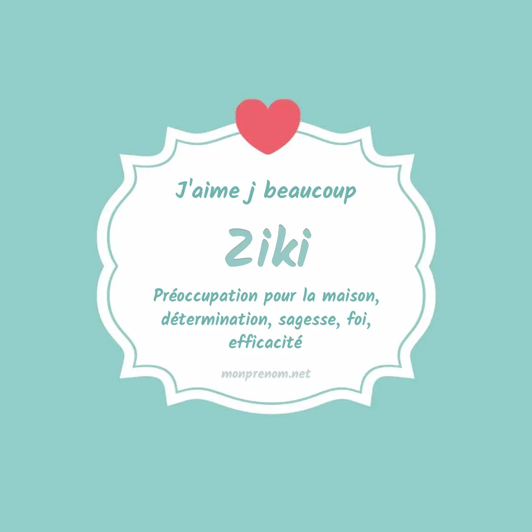 J'aime beaucoup Ziki