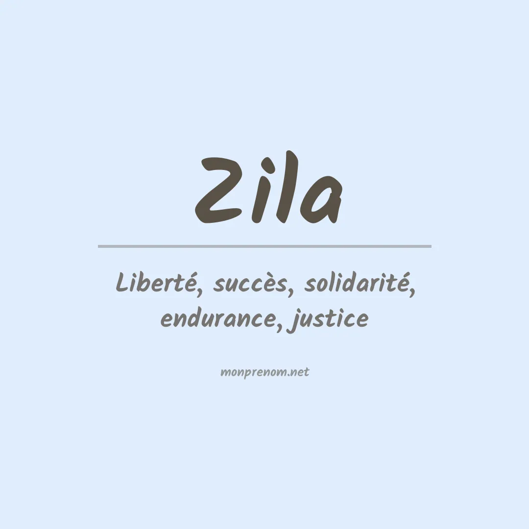 Prénom Zila