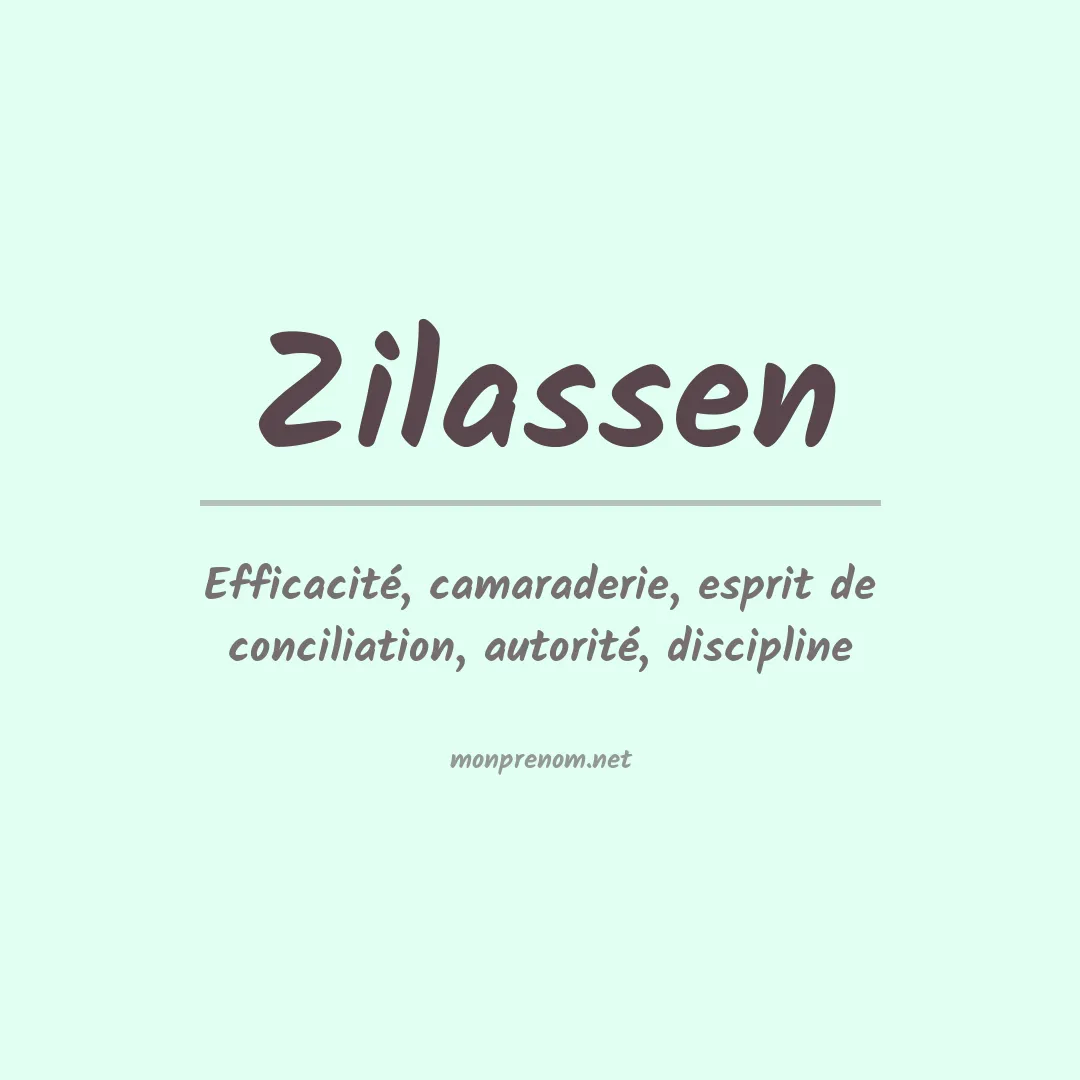 Signification du prénom Zilassen