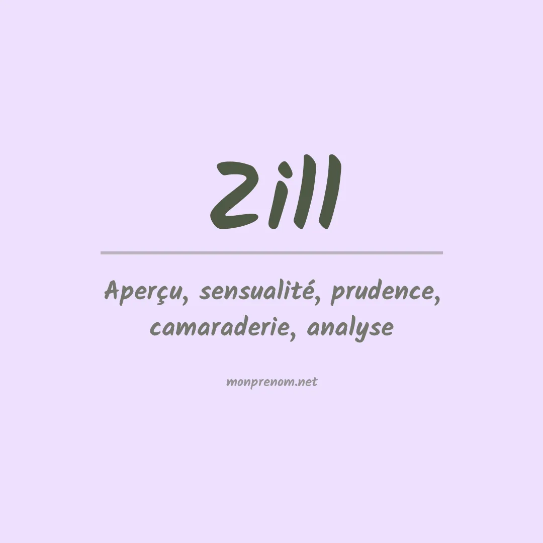 Prénom Zill