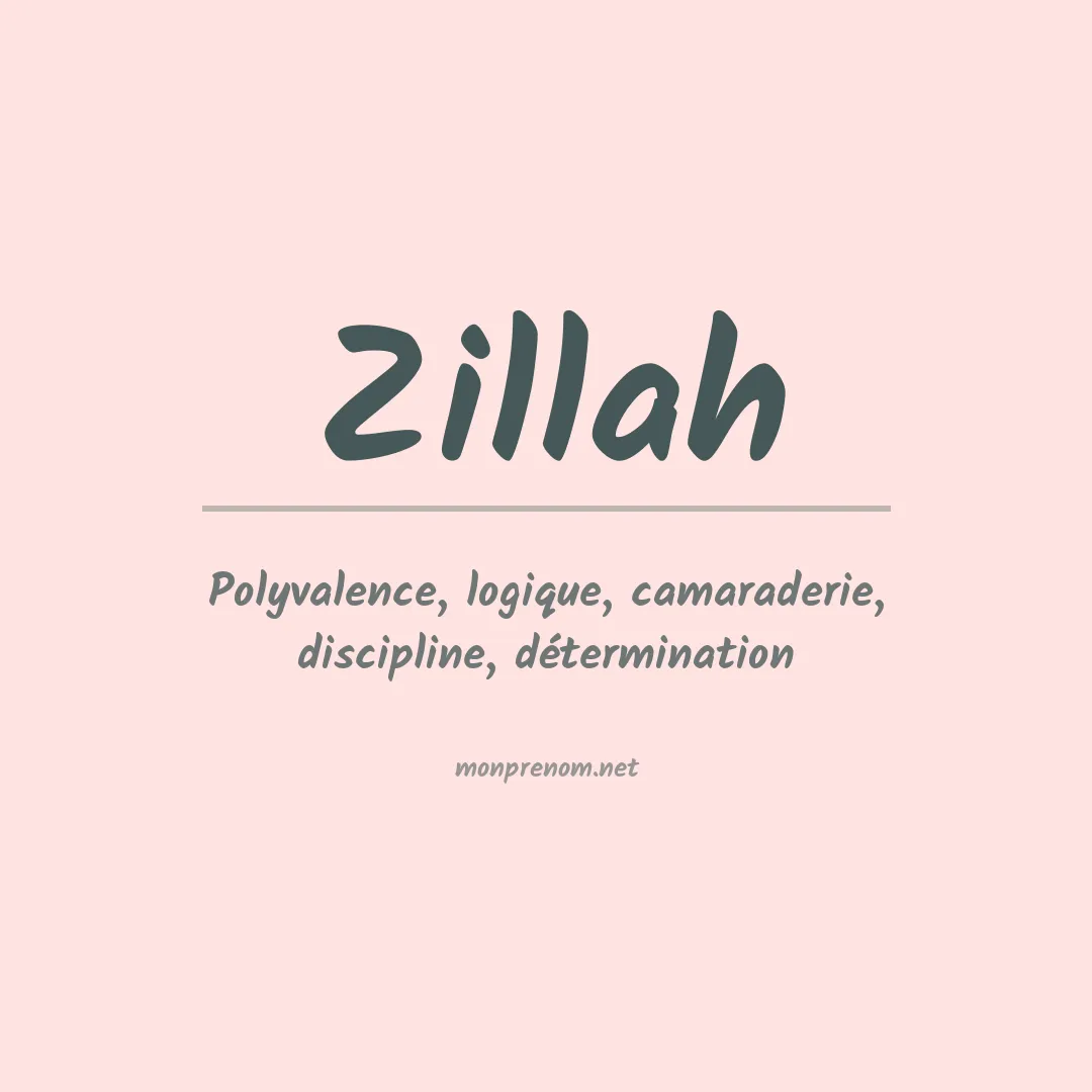 Signification du prénom Zillah