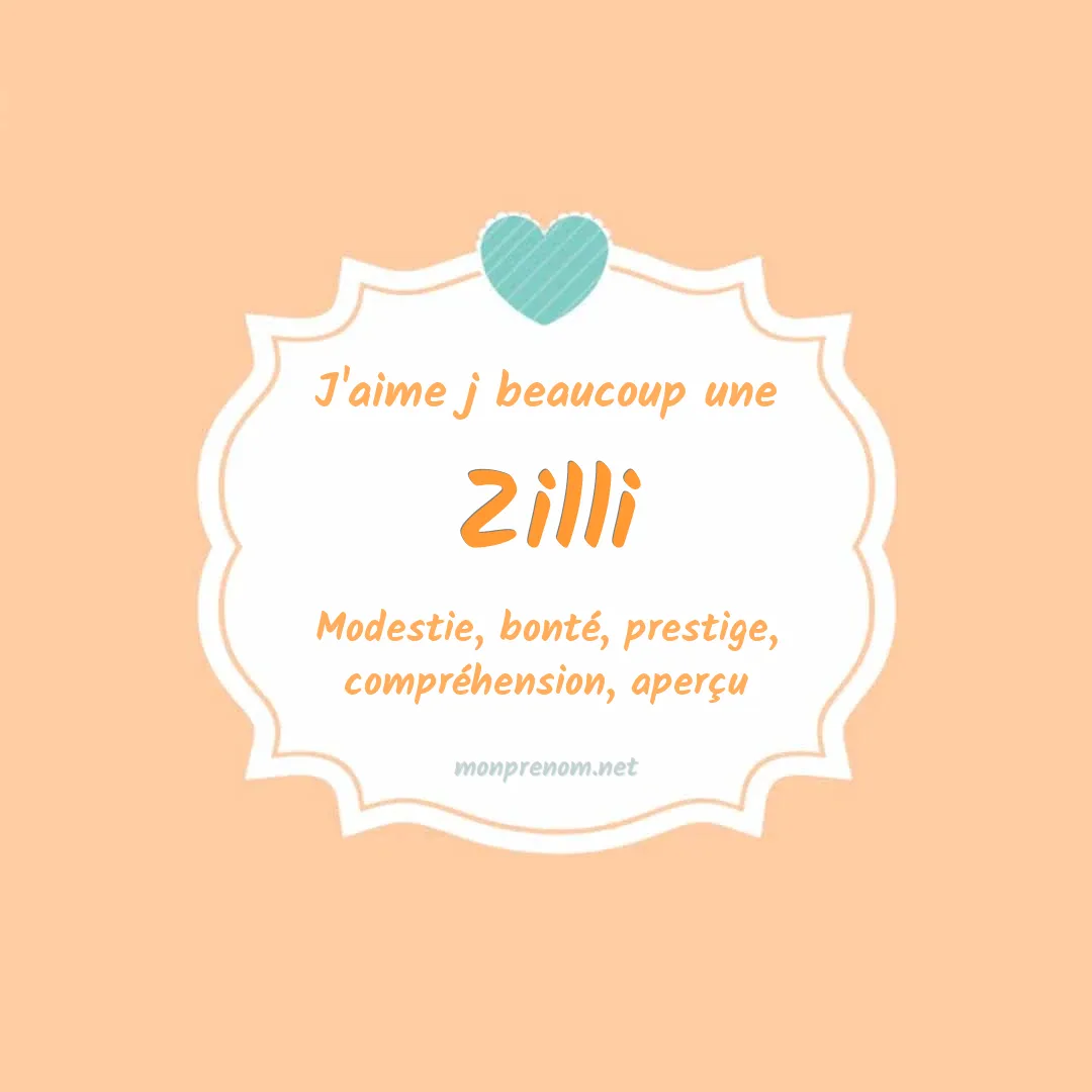 J'aime beaucoup Zilli