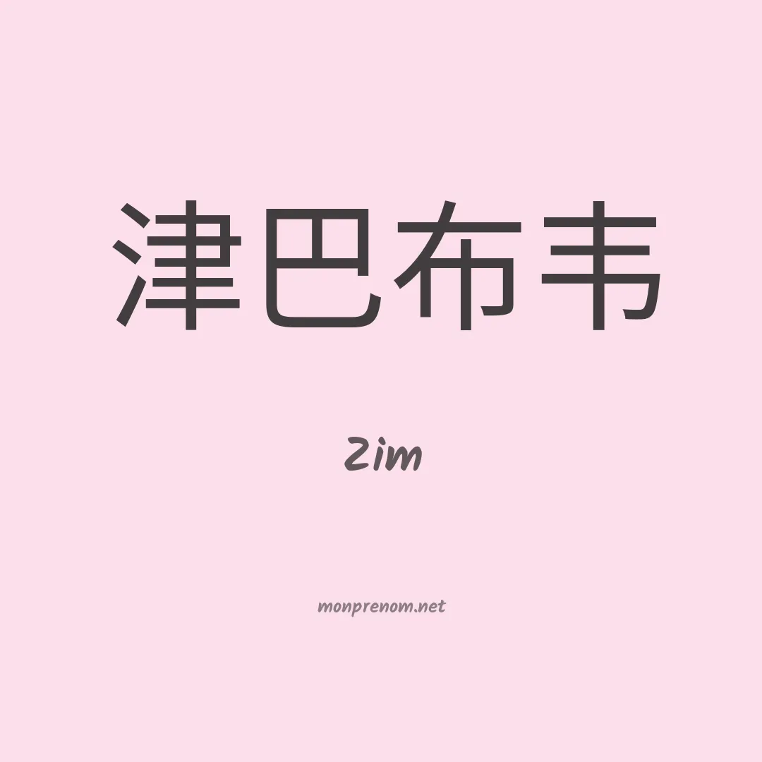 Zim en chinois