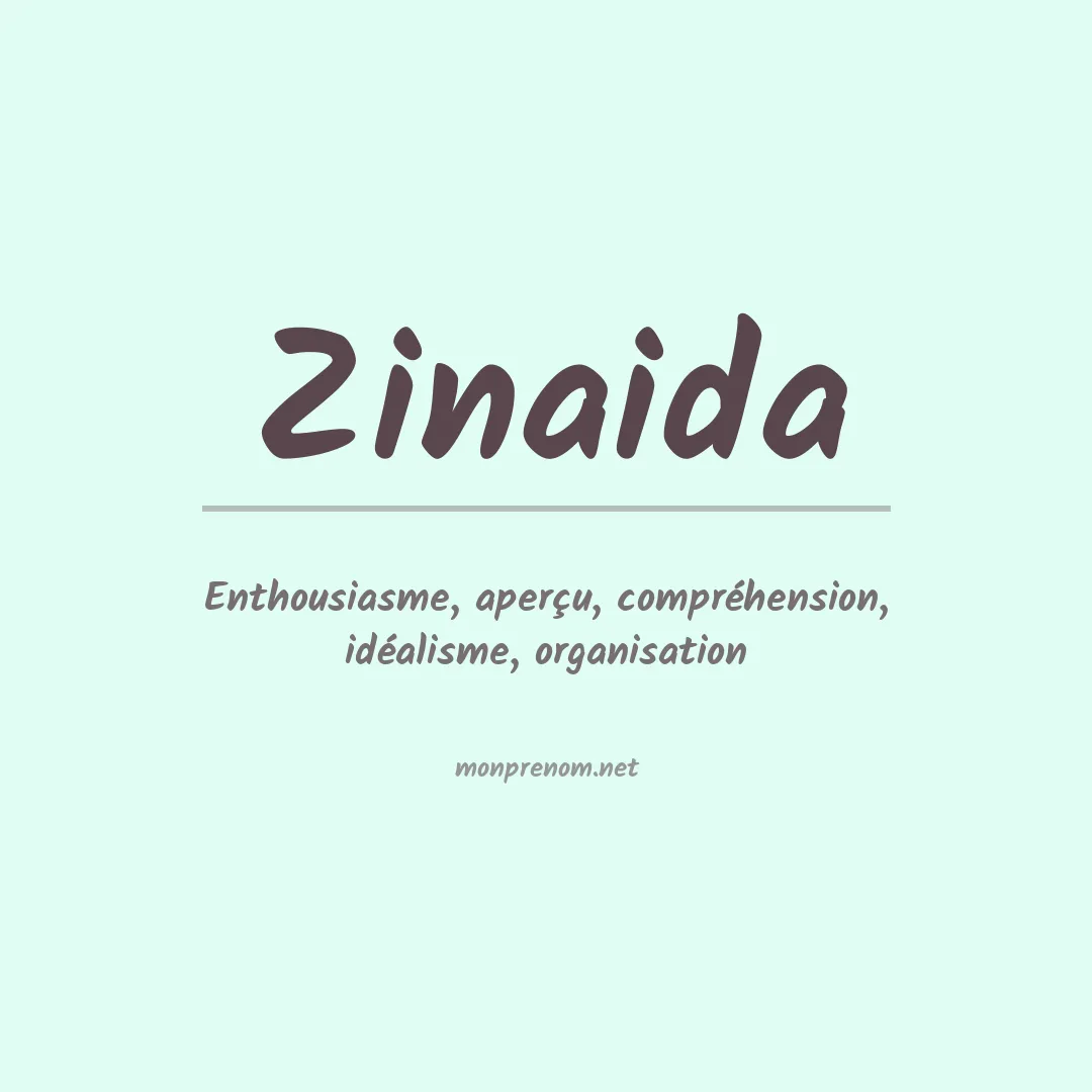 Signification du prénom Zinaida