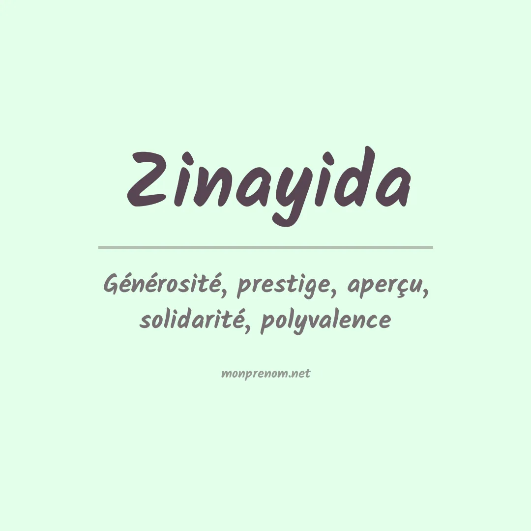 Signification du prénom Zinayida