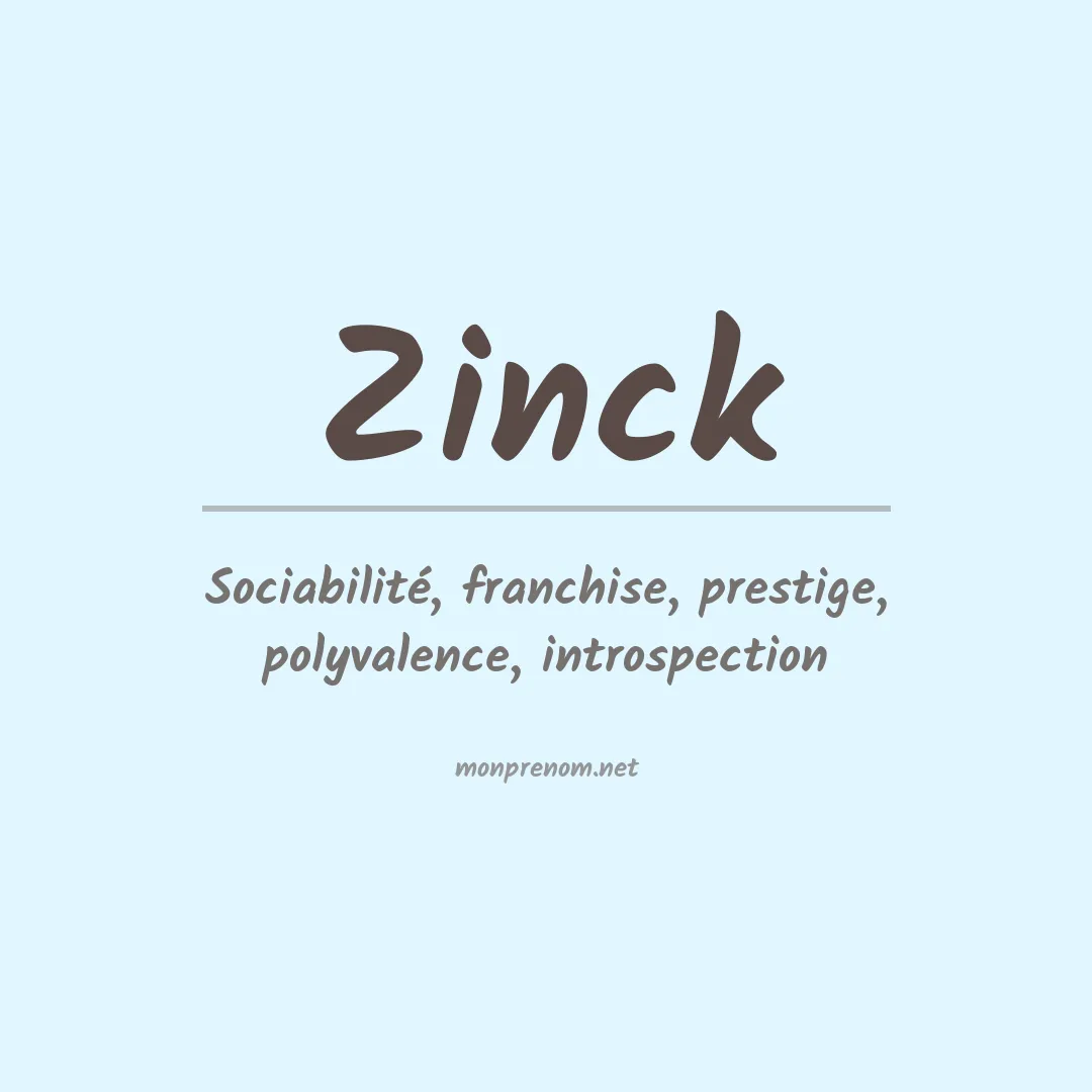 Prénom Zinck