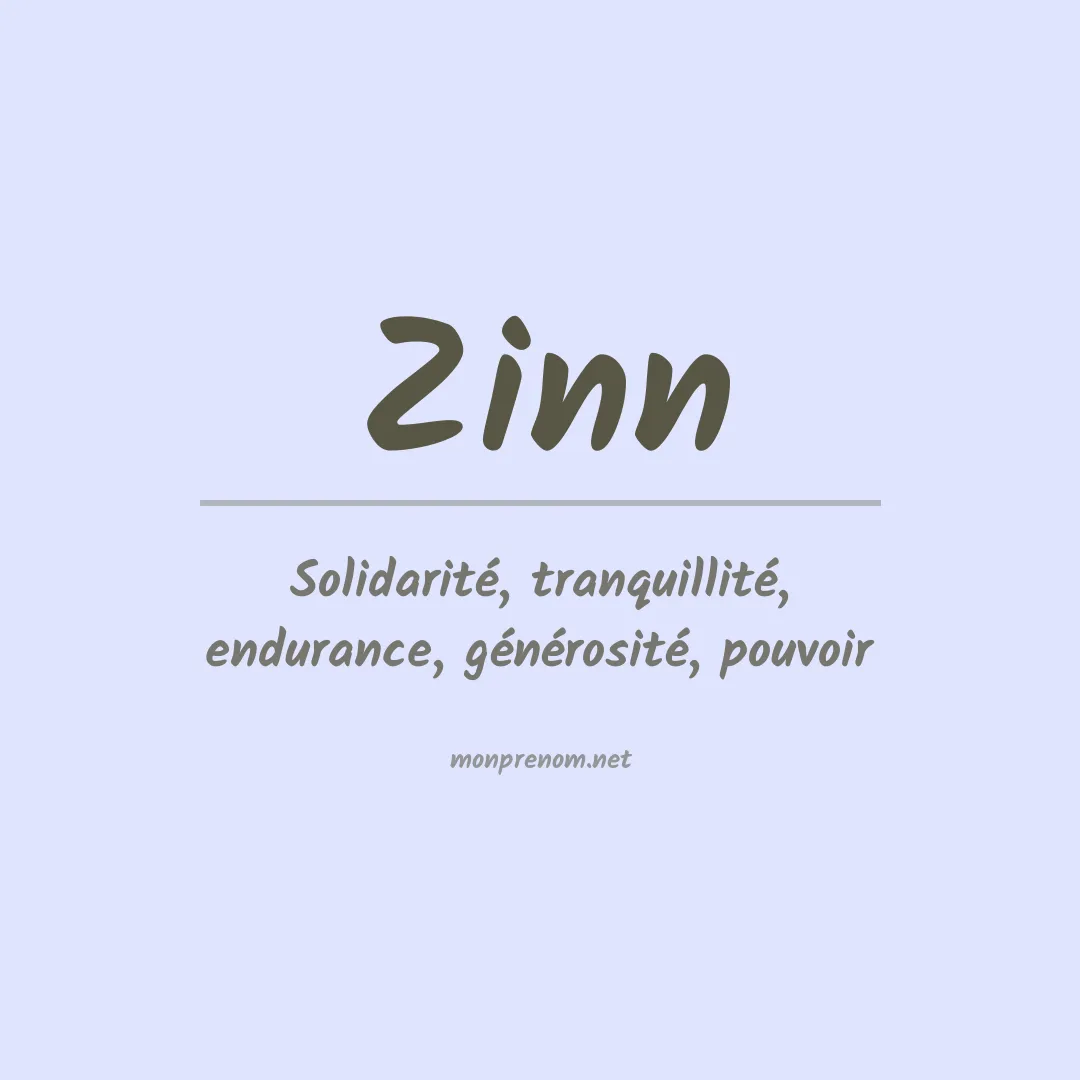 Prénom Zinn