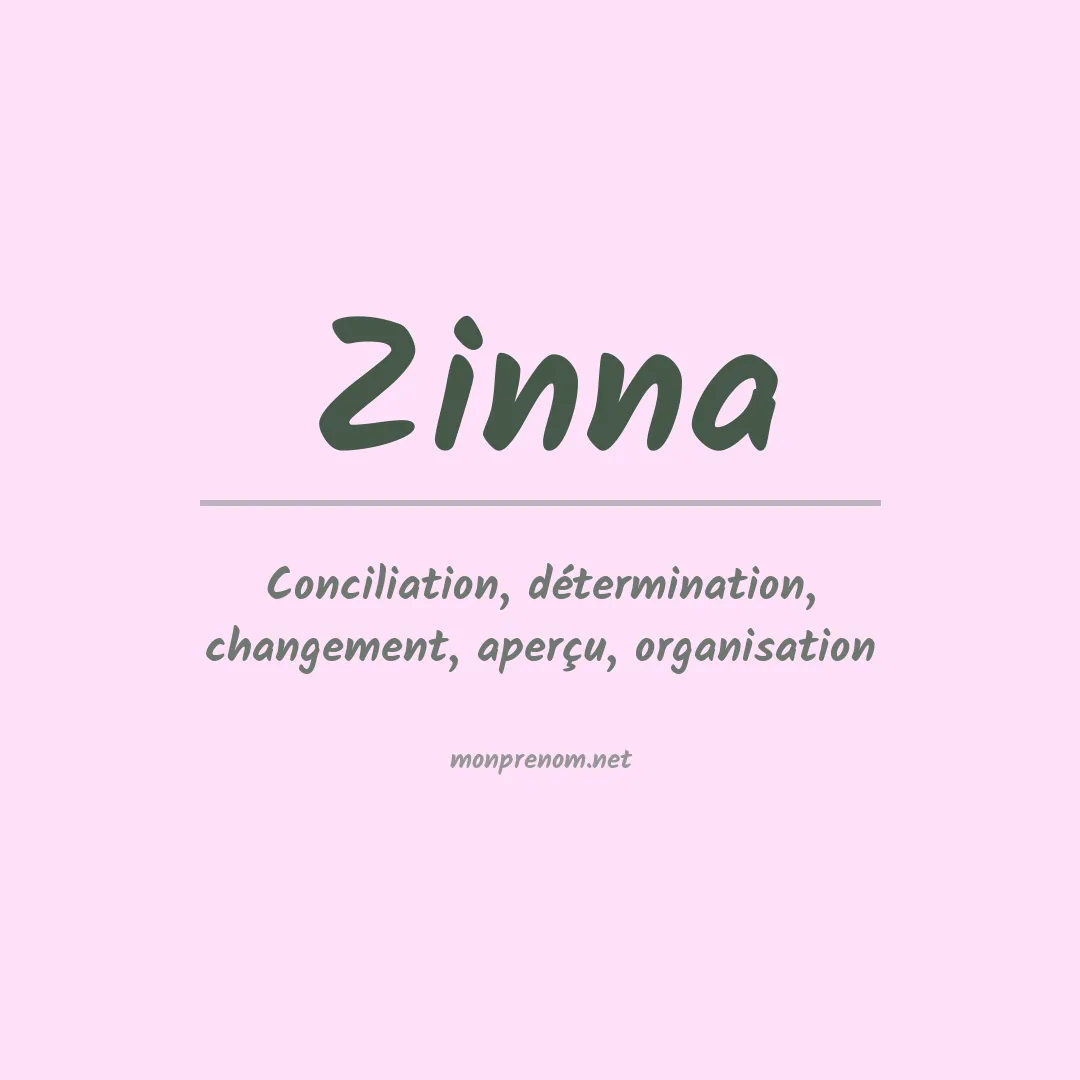 Prénom Zinna