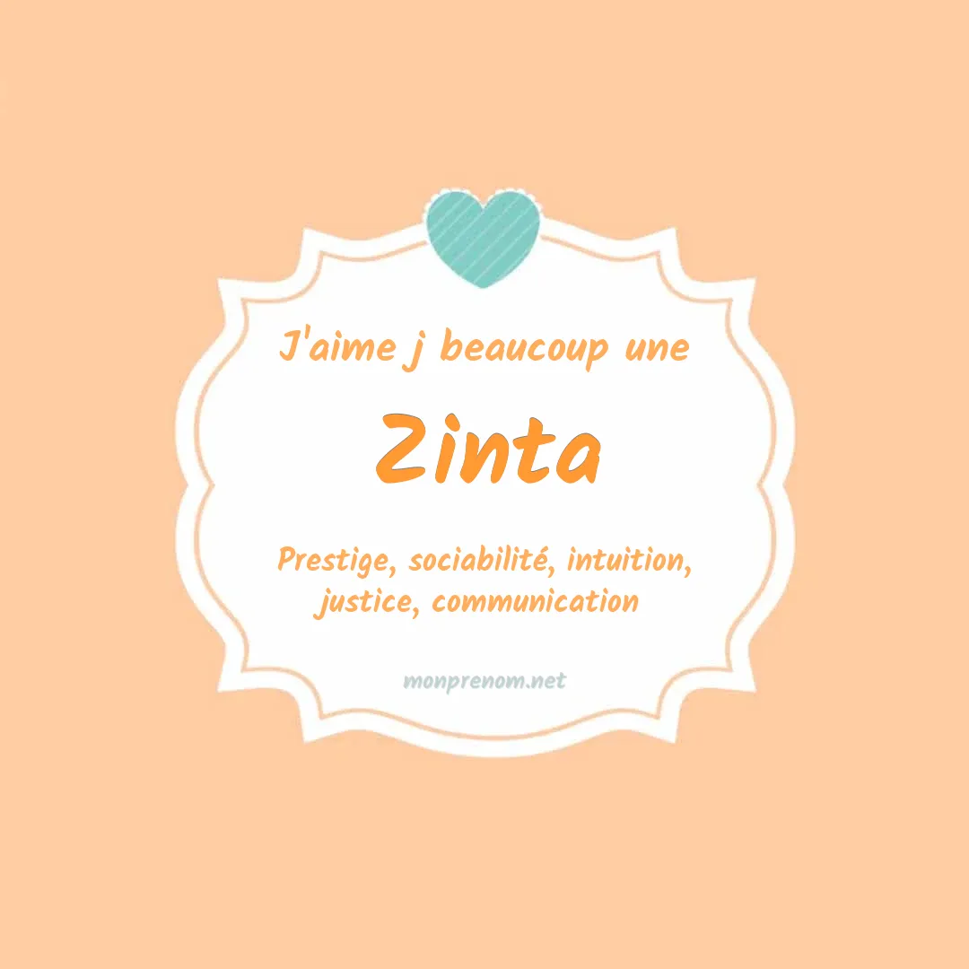 J'aime beaucoup Zinta