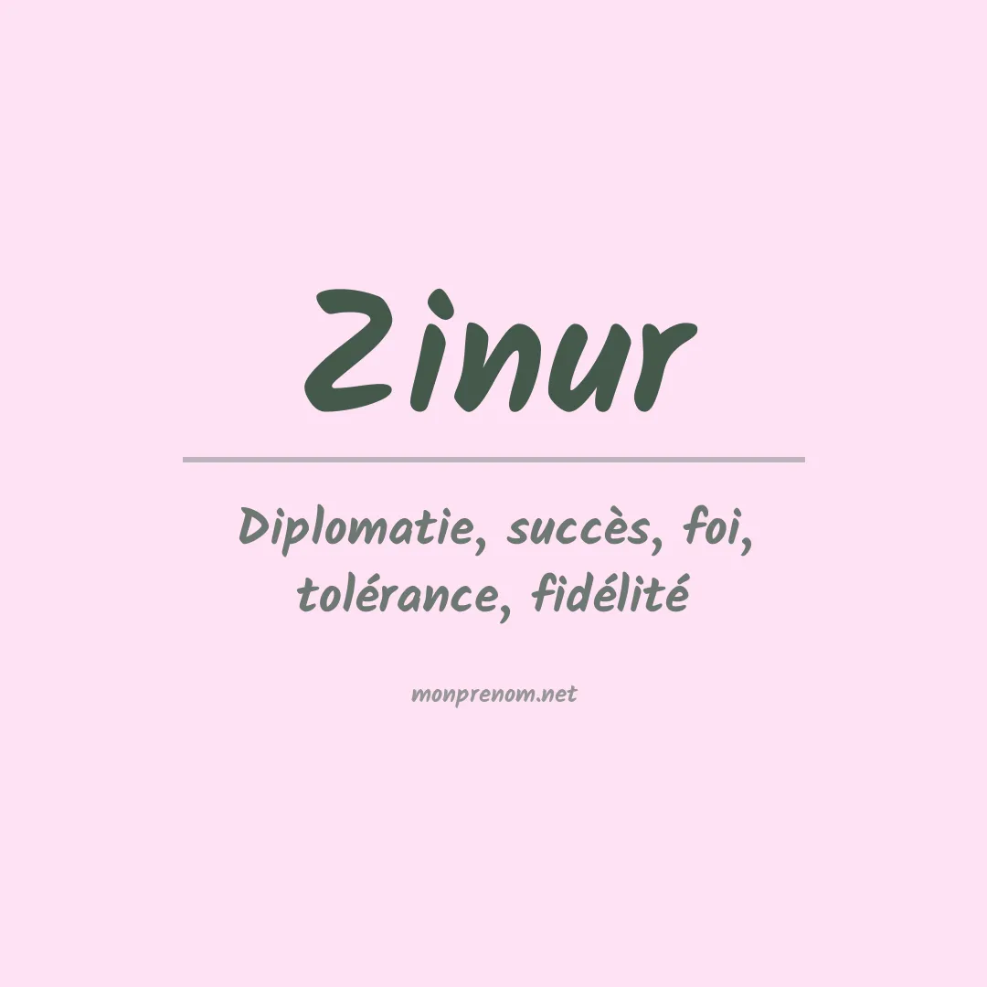 Signification du prénom Zinur