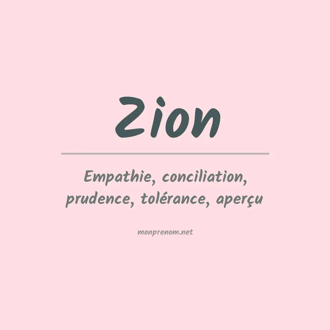 Prénom Zion