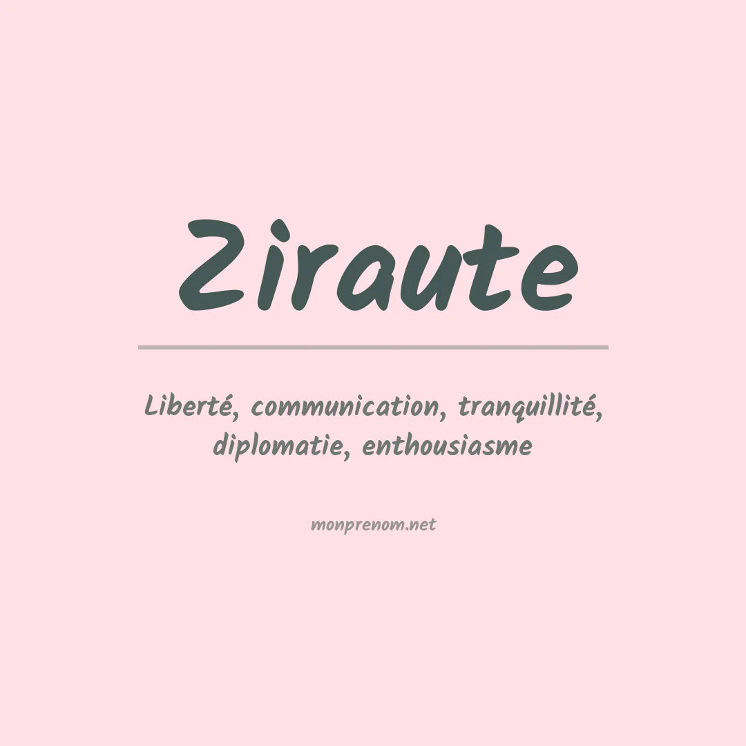 Prénom Ziraute
